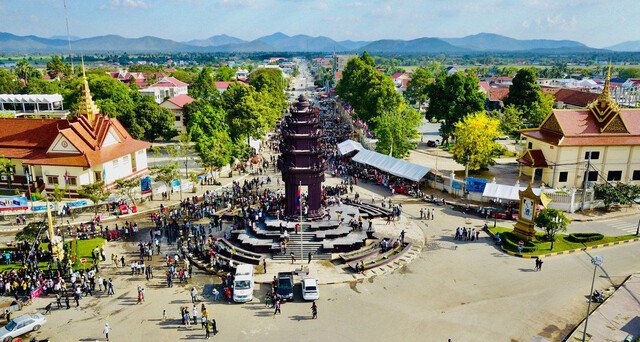 Aerial view of Kampong Speu Province, Cambodia land investment growth corridor